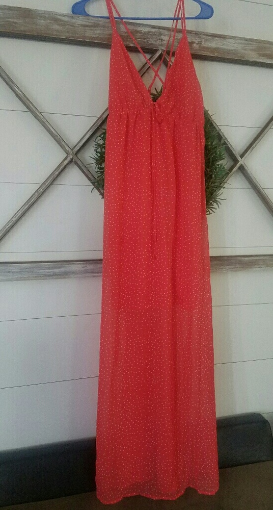 New Maxi Dress Large Coral